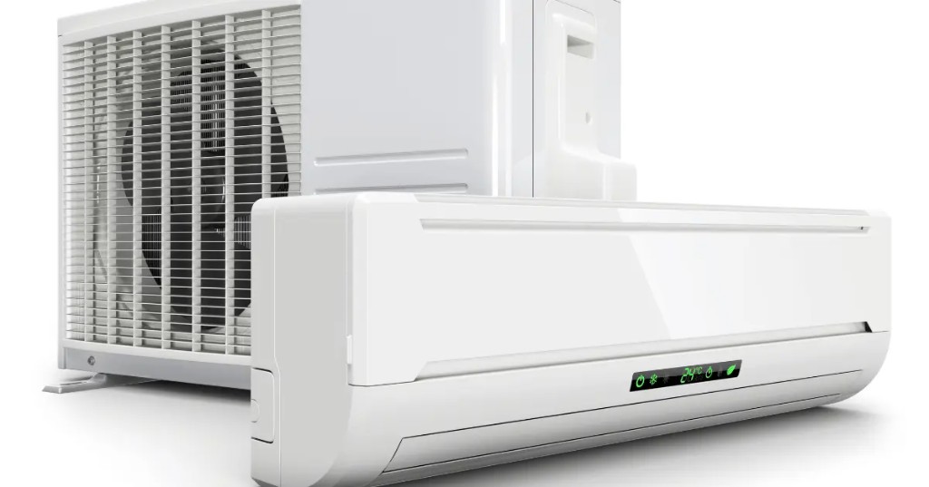 Unidade condensadora e evaporadora de ar condicionado split prontas para instalacao